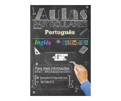 Aulas de inglês e português